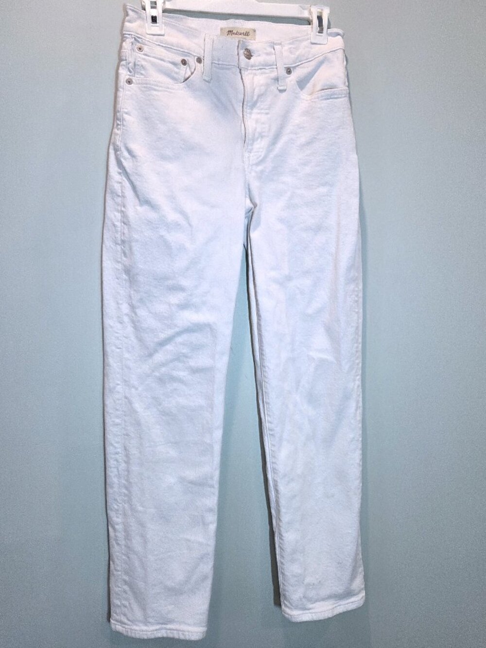 Madewell Mid-Rise Straight Leg White Jeans Size 26